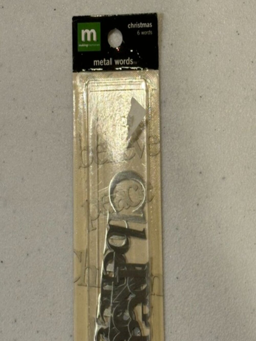 NEW Making Memories Metal Words Christmas-6 words